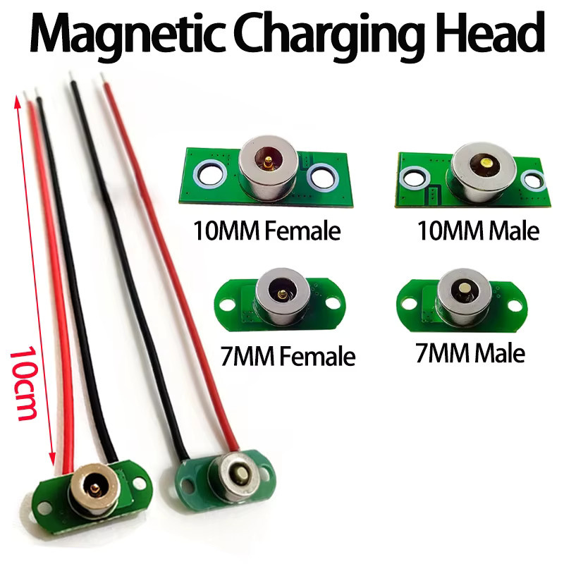 JCD Magnetischer Pogopin-Steckverbinder 3A DC mit Federbelasteter Stecker-Buchse-Abstand 7mm oder 10mm - Bild 3