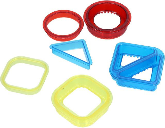CosyHome Sandwichschneider und Versiegelungsform Set aus Kunststoff, 3 Stück, Blau und Multicolour - Bild 1