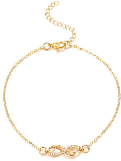MGB Fußkette, 8-förmig, Gold, Silber, Damen - Bild 1