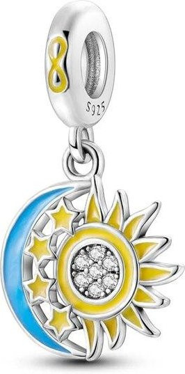 Charms 925 Silber, Reisekamera, Liebesumschlag-Anhänger, Damen - Bild 1