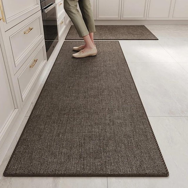 Karpetti Läuferteppich in Braun, minimalistischer Teppich aus Polyester für Küche und Wohnbereich, B/T: 80 x 120 cm - Bild 1