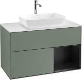 V&B Waschtischunterschrank Finion 100 in Weiß lackiert, B/T/H: 100 x 50,1 x 50,1 cm - Bild 1