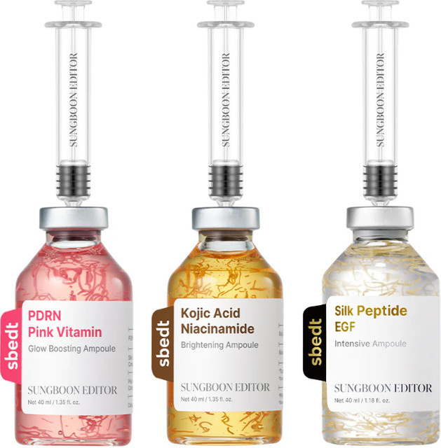 Sungboon Editor Pink Vitamin Glow Boosting Ampoule Serum, 40 ml, Niacinamid, Kojisäure, Peptide - Bild 1