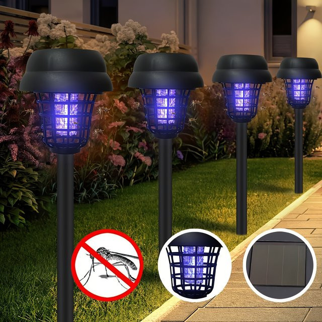 Swiatla Solar-Mückenfalle IP65 Insektenfängerlampe mit dekorativem Licht in Schwarz B/T/H: 35,5 x 9,0 x 9,0 cm - Bild 1