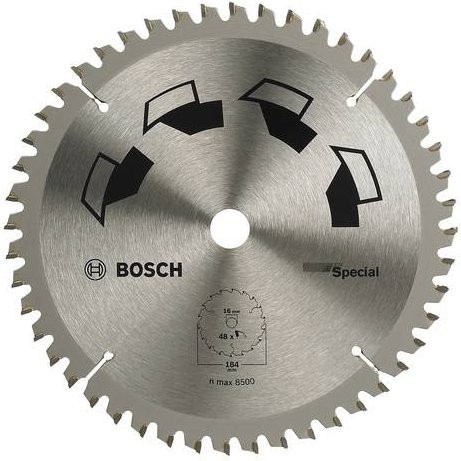 Bosch Hartmetall Kreissägeblatt Universal Silber, Durchmesser: 184 mm, Bohrung: 16 mm, 48 Zähne - Bild 1