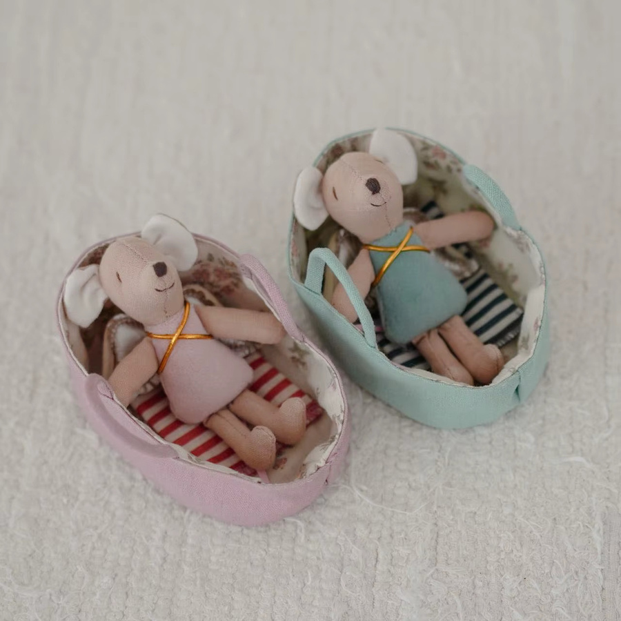 mumamuying Maus Puppe, Plüsch, Blau, 1-teiliges Set - Bild 1