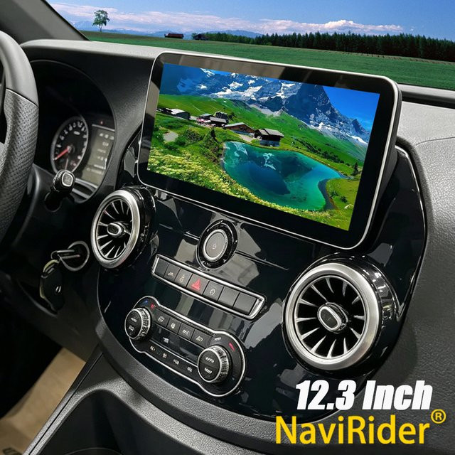 OTOJETA Android 14 Autoradio mit 12,3 Zoll Display für Mercedes Benz Vito 116 2016, 128GB Speicher, Wireless CarPlay, Android Auto, GPS und DSP Videoplayer, Schwarz - Bild 1