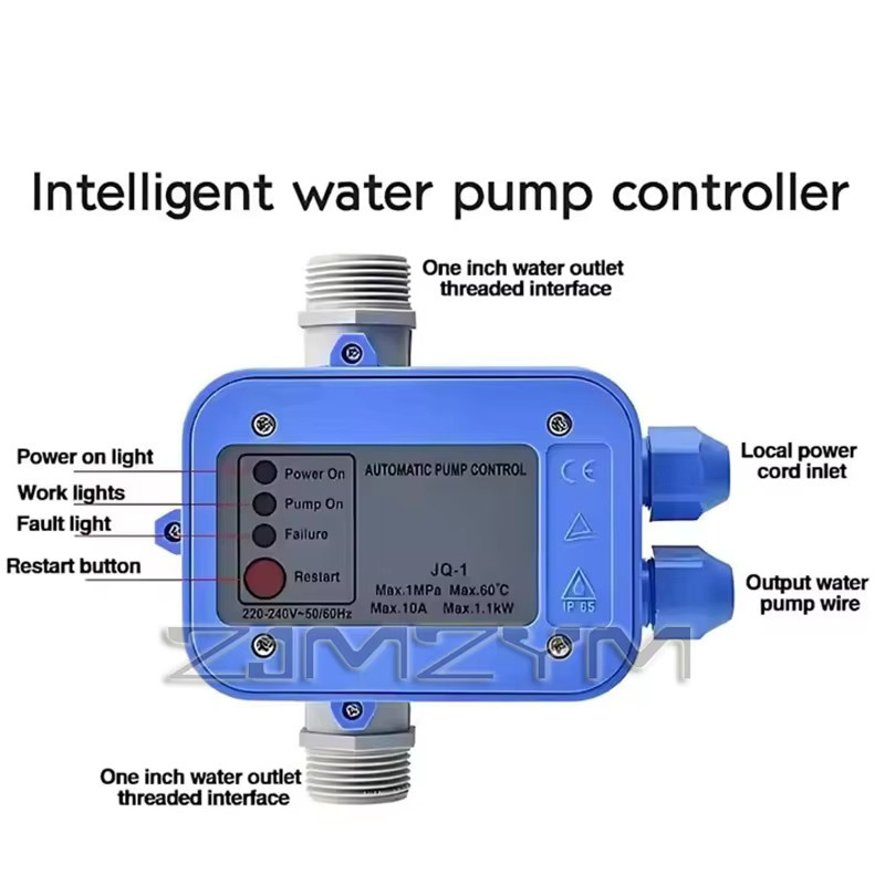 ZJMZYM IP65 Wasserpumpen-Druckschalter mit automatischem elektronischem Regler und Wassermangel-Schutz für 110/220 V - Bild 2