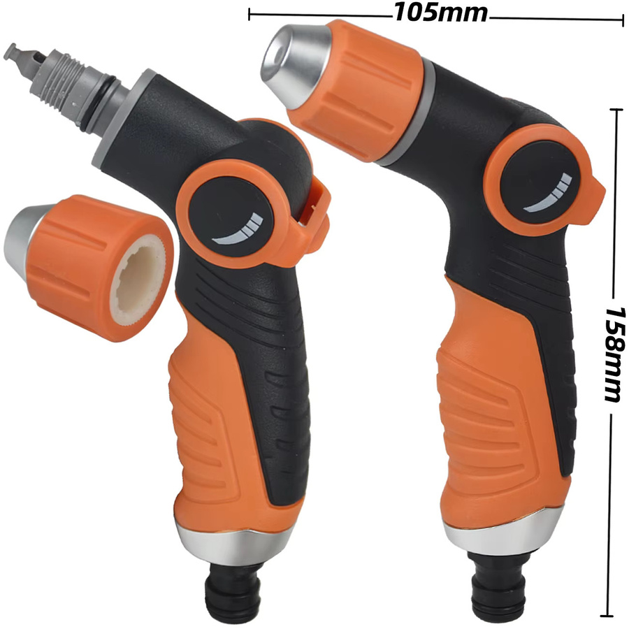 KESLA Hochdruck Garten Bewässerungspistole mit Schnellanschluss für 1/2 Zoll und 3/4 Zoll Schläuche in Orange - Bild 2
