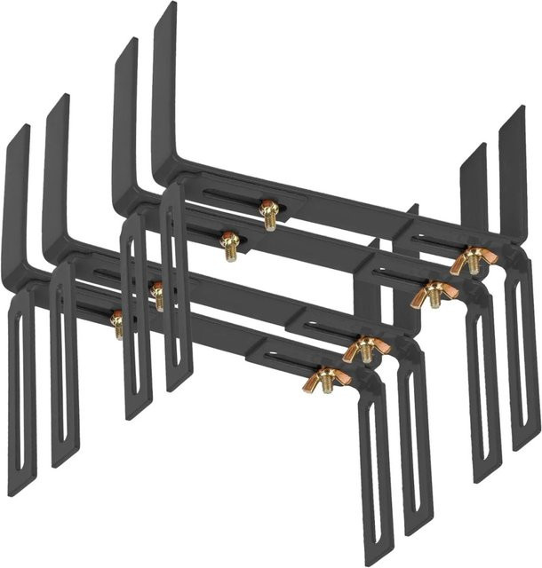 BigDean Blumenkastenhalter Set 4 Stück in Anthrazit Standard H Form für Balkonkästen - Bild 1