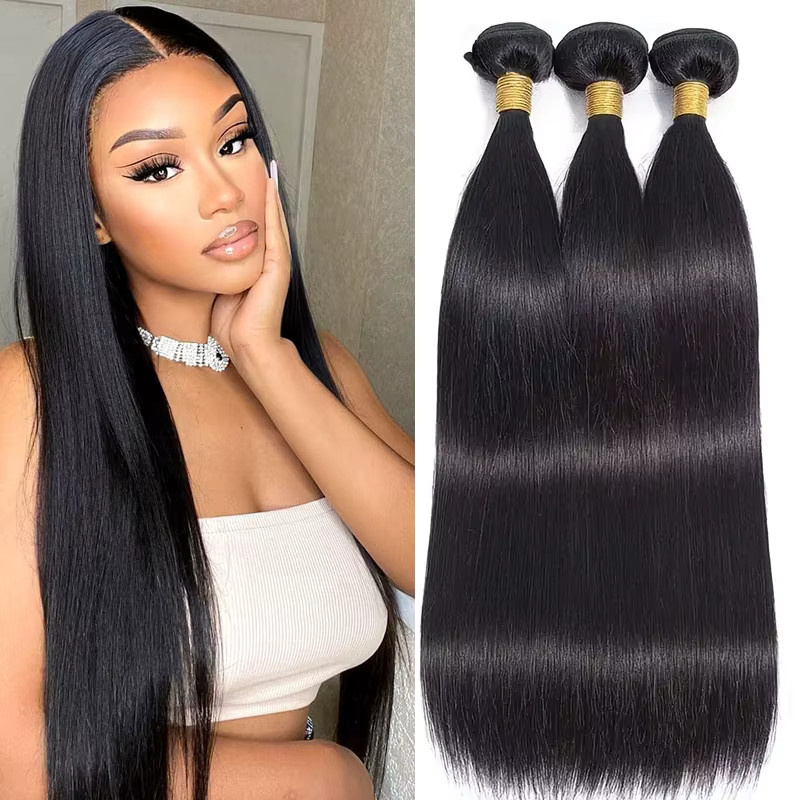 Newmi Echthaar-Bündel, 8-30 Zoll, brasilianisches Haar, Schwarz, Damen - Bild 5