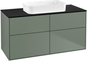 Villeroy & Boch Waschtischunterschrank Finion Wandbeleuchtung in Blau-Grau lackiert, B/T/H: 120 x 60,3 x 50,1 cm - Bild 1