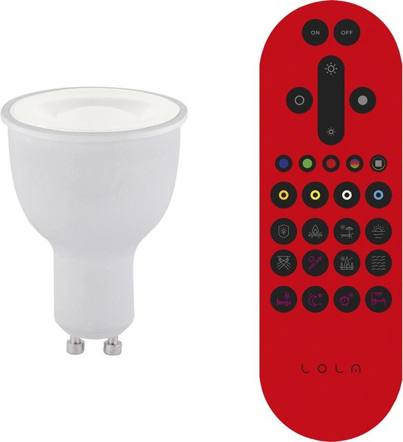Just Light. LED Leuchtmittel GU10 mit WLAN, dimmbar, 6 W, 2700 K, 350 lm, Weiß - Bild 1