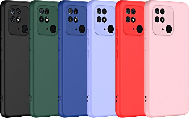 Xiaomi Silikon Schutzhülle für Redmi Note 10 11 12 Pro Plus 5G und Redmi 9A 10C 12C in Blau - Bild 1