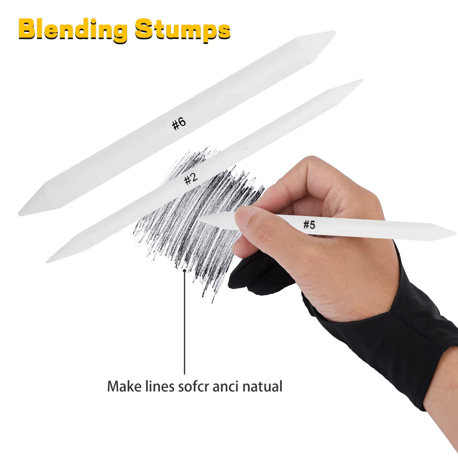 Bview Art Professional 32-teiliges Künstler-Zeichenset mit Graphitstiften, Holzkohle und Blending Stumps - Bild 2