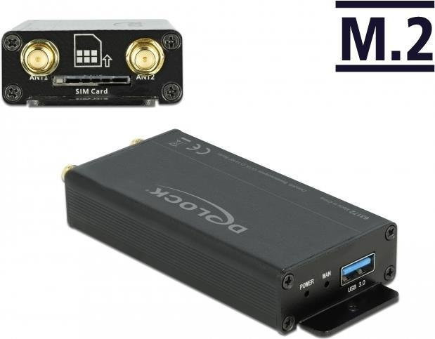 Delock USB 3.0 Schnittstellen-Konverter für M.2 Key B Module mit SIM-Slot und Gehäuse, Schwarz (63172) - Bild 2
