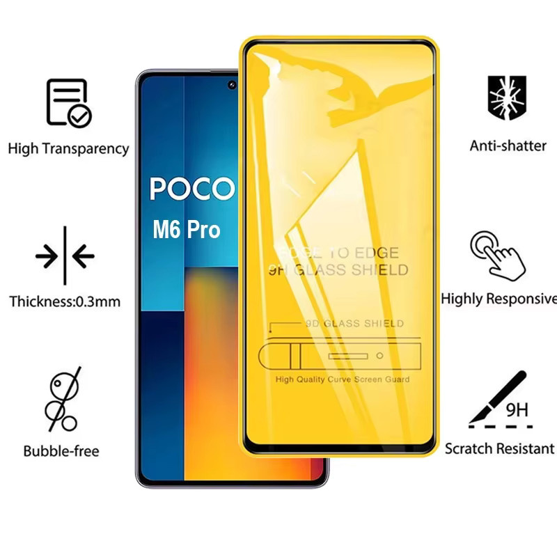 Gehärtetes Glas Display Schutzfolie für Xiaomi Poco F7 Pro X7 X6 F6 M6 M7 Plus X3 NFC M5S C75 C71 C65 F5 X5 M4 X4 GT F1 F3 F2 in Transparent - Bild 1