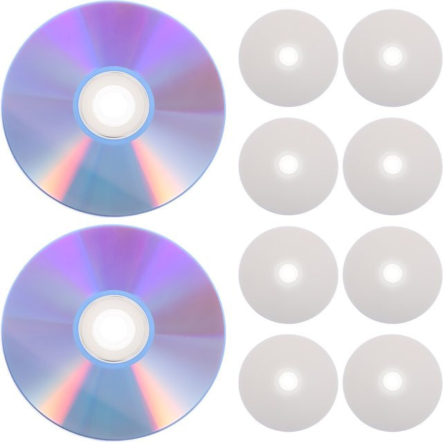Foxnovo 10 Stück beschreibbare optische Scheiben CD-RW und DVD-R in Multicolor für Backup, Musik und Video - Bild 1