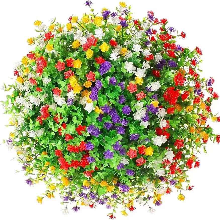 TTCY Künstliche Blumen Set Eukalyptus und Schleierkraut in Multicolour für Hochzeit und Dekoration - Bild 3
