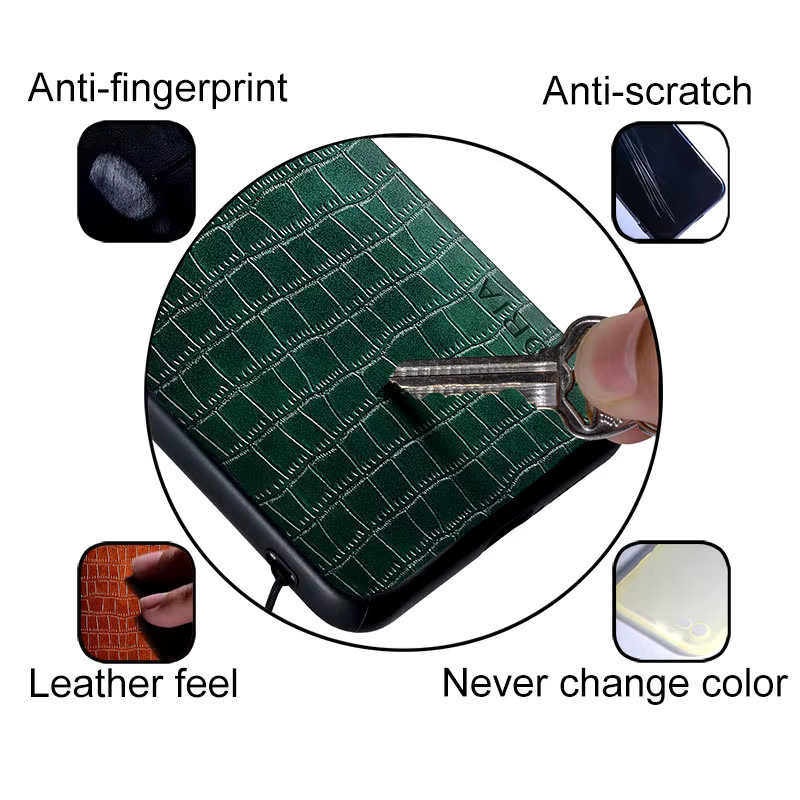Luxus Krokodil Leder Schutzhülle für Samsung Galaxy Z Flip 7 FE, 6, 5, 4, 3 5G in Braun oder Grün - Bild 2