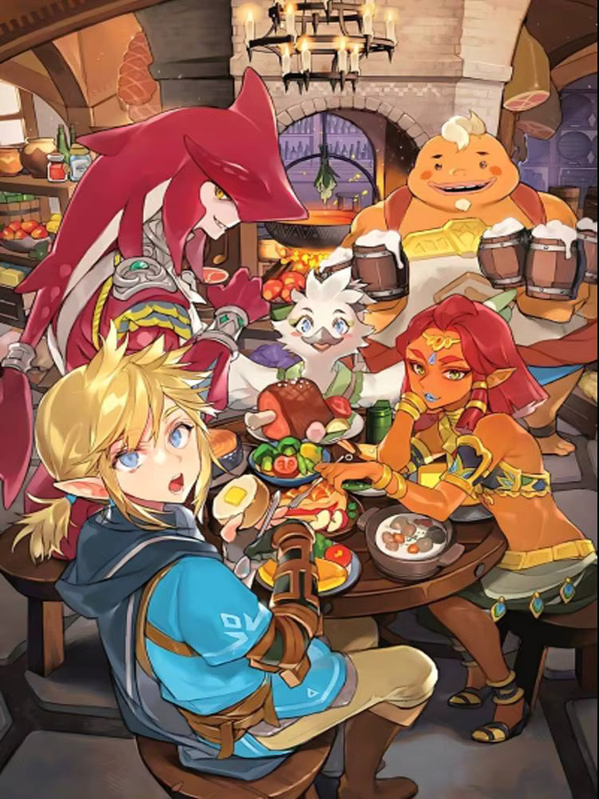 Selbstklebender Anime Poster Druck Zelda Link Motiv auf Papier, Mehrfarbig, Rechteckig - Bild 7