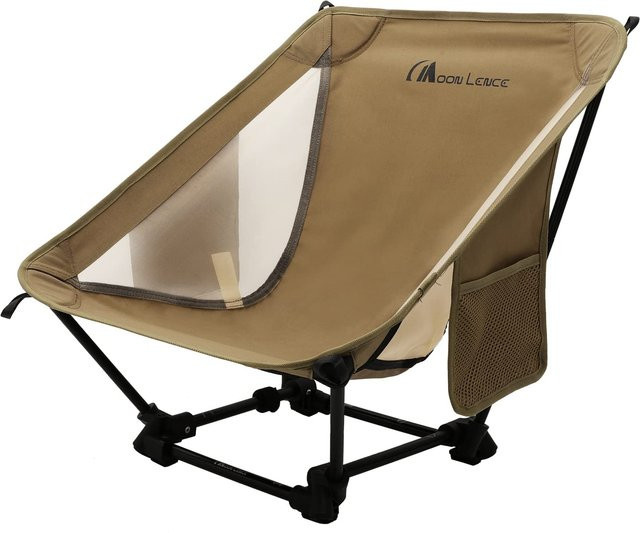 MOON LENCE Niedriger Campingstuhl für Outdoor, Faltbar und Kompakt mit 150 kg Tragfähigkeit - Bild 1