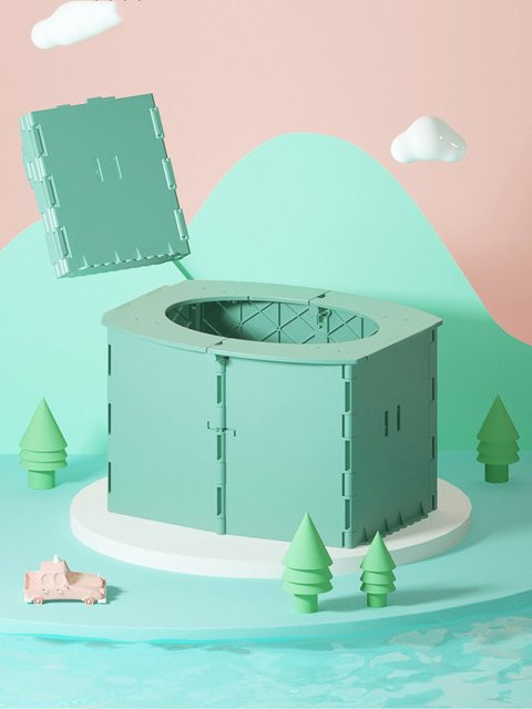 Tragbarer und faltbarer WC-Sitz für Babys als Töpfchen-Trainingssitz für Jungen und Mädchen zur Reise und für Outdoor-Einsätze - Bild 1