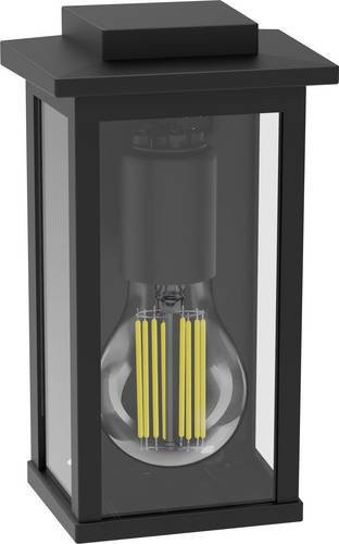 Philips Mirth Outdoor-Wandleuchte eckig in Schwarz aus Aluminium und Glas mit E27 Fassung, IP44 - Bild 1