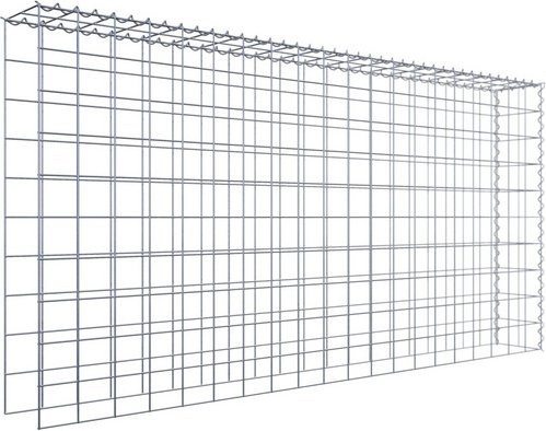 Gabiona Anbaukorb Typ 4 aus Stahl in Silbergrau, B/T/H: 100 x 20 x 100 cm - Bild 1