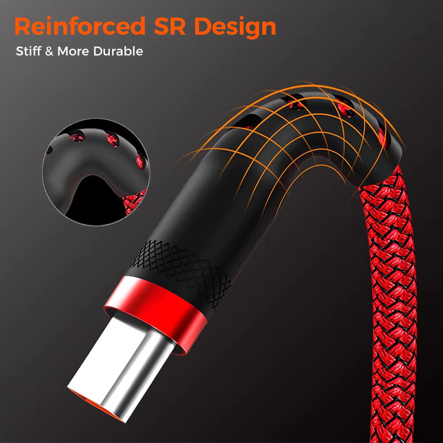 Nephy USB-C zu Typ-C Kabel PD 60W Schnellladegerät in Rot - Bild 2