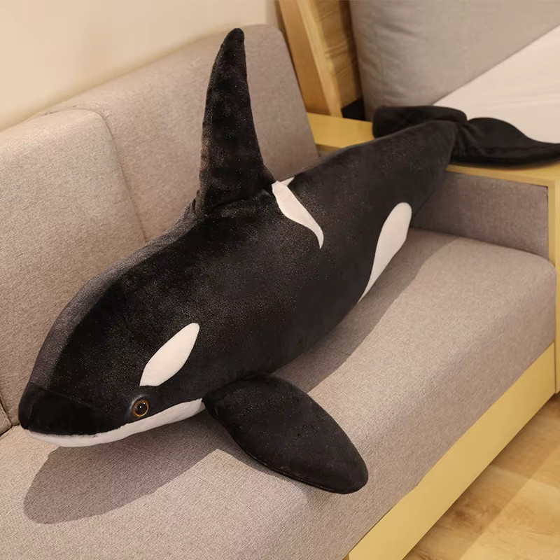 Orcinus Orca Black Killerwal, Plüschtier, Stoffpuppe, Schwarz - Bild 2