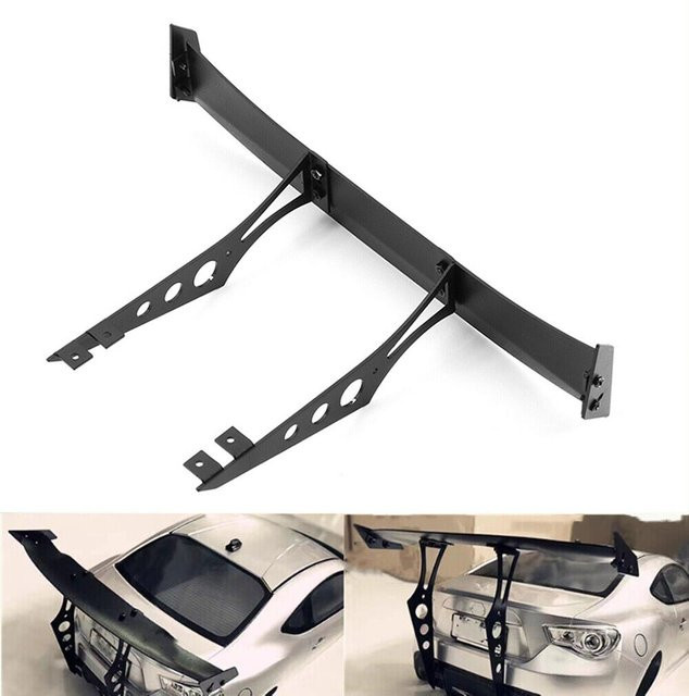RcAidong Aluminium Heckflügel Heckspoiler, Metall, 1:10, Schwarz - Bild 1