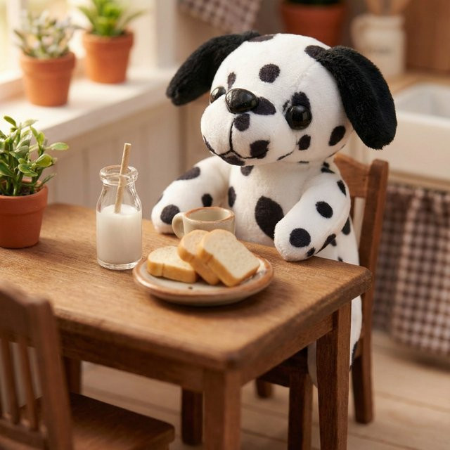MIAOOWA Dalmatiner Plüschtier, Gefleckter Hund, 15cm - Bild 1