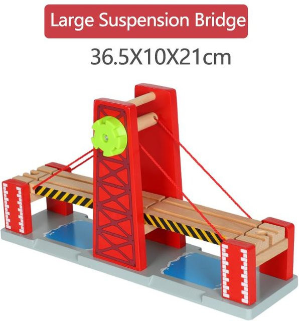 Binchi Keji Travel Holzeisenbahn Spielzeug Set, Hängebrücke, ab 4 Jahren - Bild 1