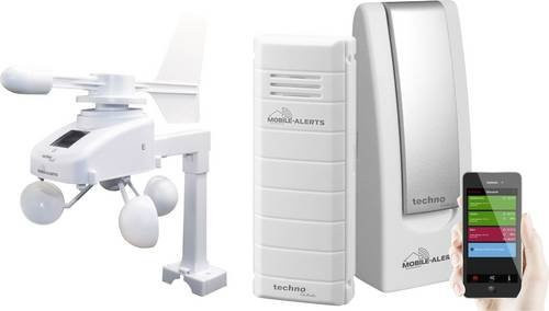 Techno Line MA 10045 Mobile Alerts Funk-Wetterstation mit 12 bis 24 Stunden Vorhersage in Weiß - Bild 1