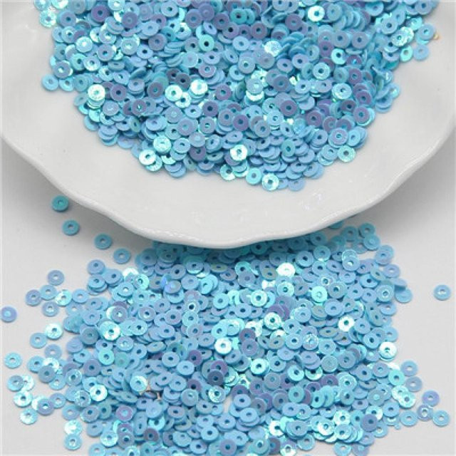 Runde Pailletten in Blau für DIY-Handwerk und zum Nähen von Kleidung, 750 Stück, Durchmesser: 6 mm - Bild 1
