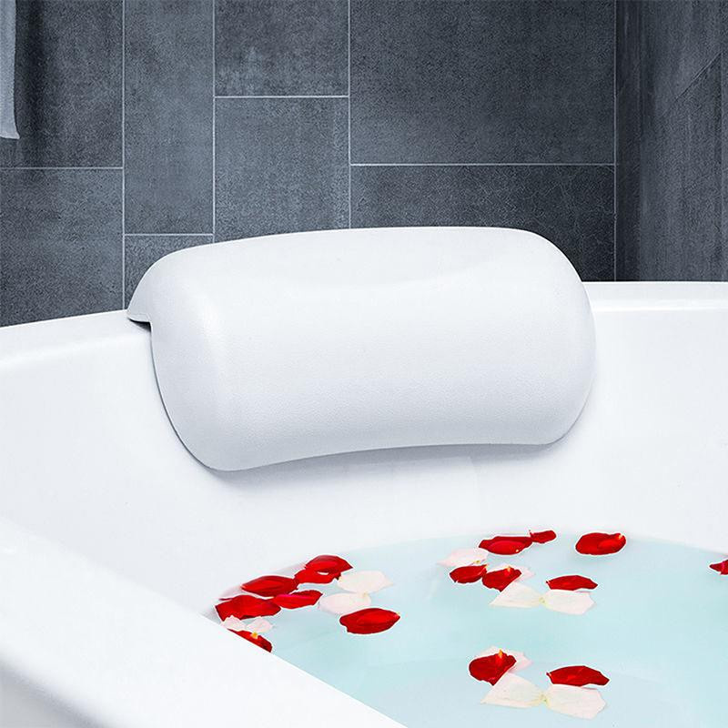 Yiran Furniture SPA-Badekissen in Weiß, rutschfeste und wasserdichte Badewannen-Kopfstütze mit Saugnäpfen - Bild 3