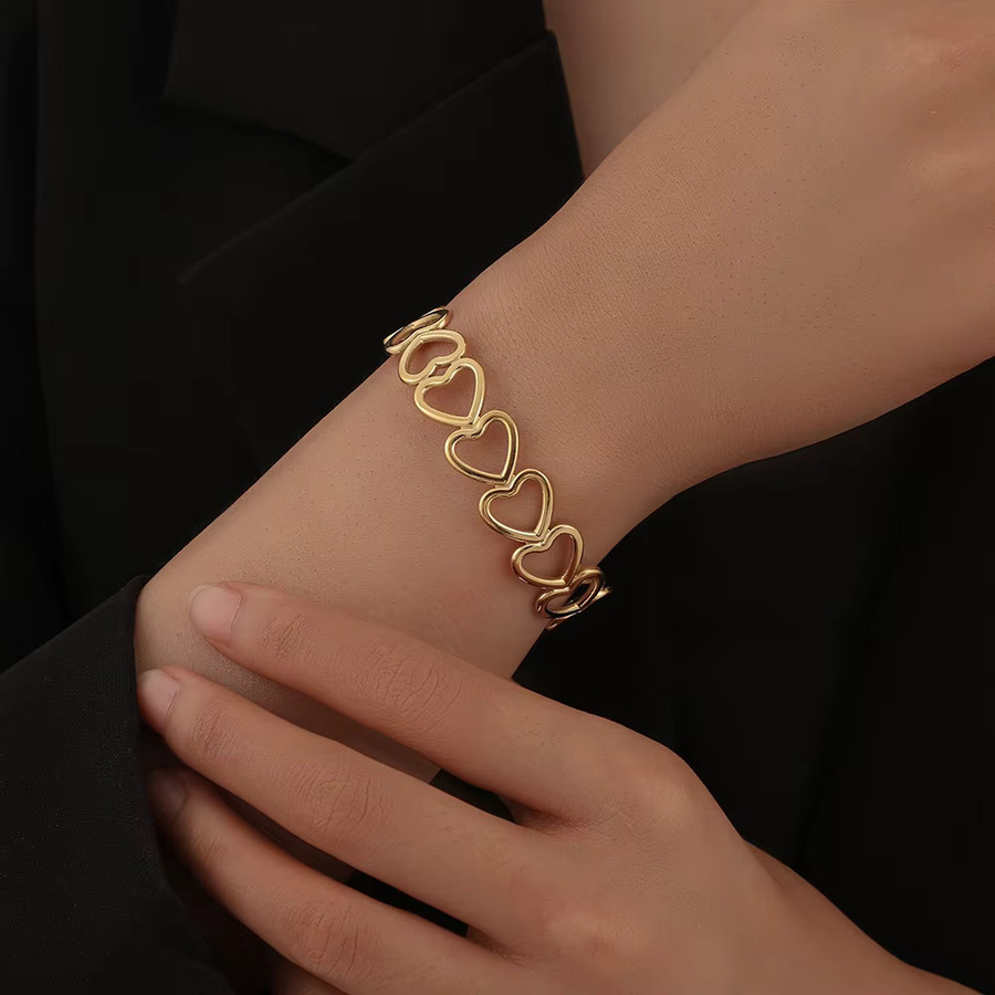 Armband Manschette Edelstahl, Vintage, Silber, Damen - Bild 2