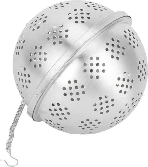 CosyHome Teesieb aus Edelstahl in Silber als XL Gewürzfilterkugel mit feinem Netzdesign - Bild 1