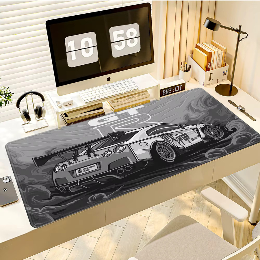 HYBXAXC Gaming-Mauspad XXL Sportwagen GTR Design Rutschfeste Schreibtischunterlage für Gamer und Büro - Bild 2