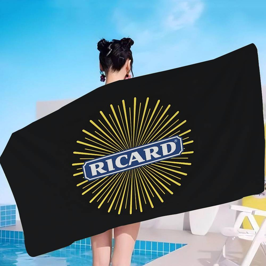 R-RicardS Logo Mikrofaser Strandtuch schnelltrocknend für Schwimmbad und Reise B: 70 cm, H: 140 cm - Bild 1