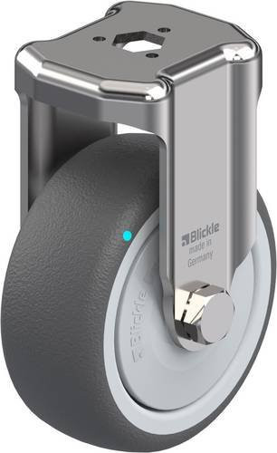 Blickle Bockrolle BKRXA-PATH 80KFD aus Edelstahl und Kunststoff, Farbe Grau, Rad-Durchmesser: 80 mm, Tragfähigkeit (max.): 120 kg - Bild 1