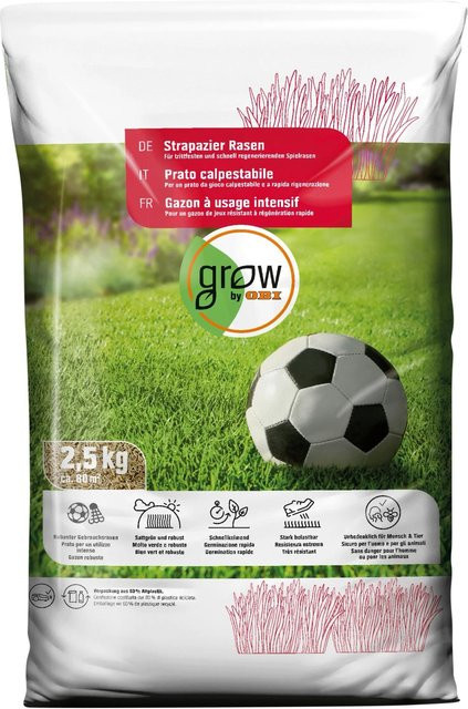 OBI Strapazier-Rasen Rasensamen für Garten, Parks und Sportplätze, 2,5 kg - Bild 1