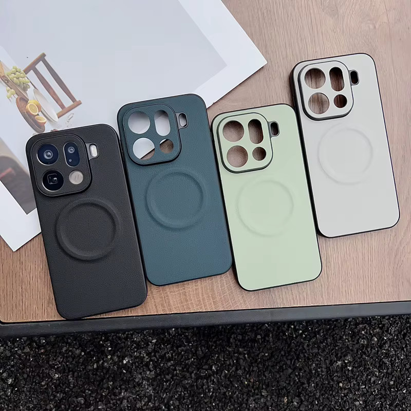 Magnetische Schutzhülle aus PU-Leder und PC für OPPO Find X9 Pro und OPPO Find X9 in Grün - Bild 5