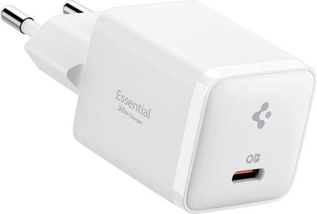 Spigen Essential Netzladegerät EE301EU, 30W, 3A, 1 x USB-C, Weiß - Bild 1