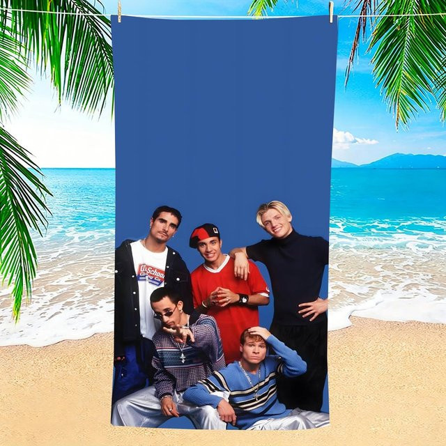 Backstreet Boys Mikrofaser Strandtuch von JMG Household Supplies, blau, B/H: 75 x 150 cm - Bild 1