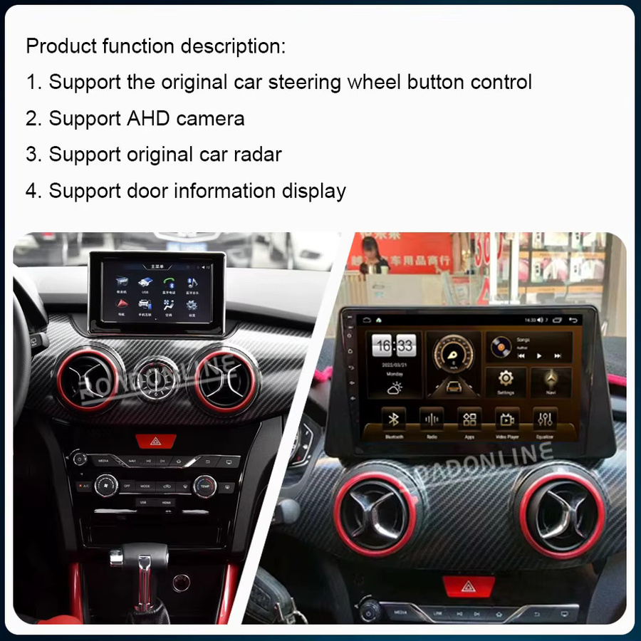 Roadonline Android 15 Auto-Multimedia-Player mit 10,1 Zoll Display, 8-Kern Prozessor, GPS und DSP Stereo Receiver für BAIC Senova X25 EX200 EX360 (2015-2018), Schwarz - Bild 2