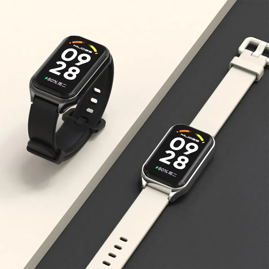CAOWTAN Uhrenarmband Silikon, Schwarz, Unisex, für Xiaomi Smart Band 8 Aktive - Bild 1
