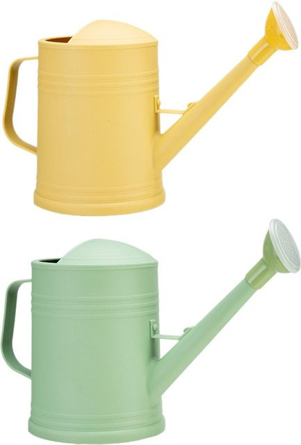 Homyl Gießkanne mit Sprinklerkopf und langem Auslauf, 2 l, Lila und Gelb - Bild 1