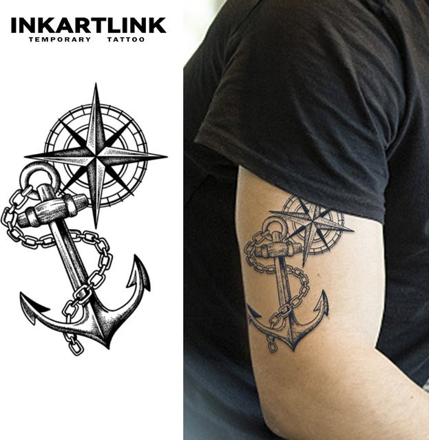 Anchor Temporärer Tattoo-Aufkleber, wasserfest, semi-permanent - Bild 1